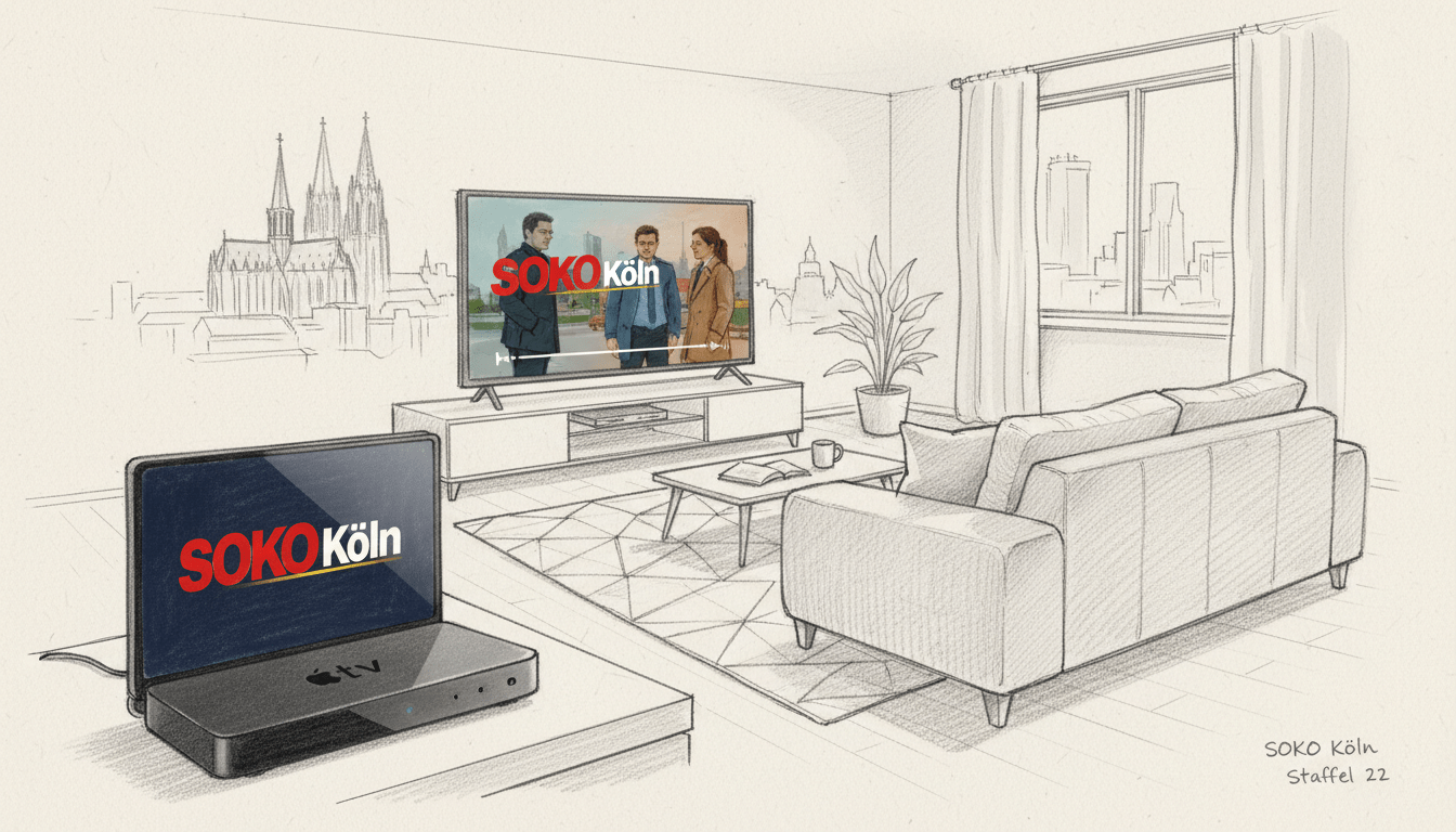 A monochrome pencil sketch depicting a scene related to "SOKO Köln Staffel 22" with selective color accents. In the foreground, illustrate a modern streaming device displaying the SOKO Köln logo in vibrant colors against a stark black and white background. In the middle, showcase a television screen set in a cozy living room with a stylish couch and decorative elements, all rendered in monochrome with hints of color from the screen. The background features an abstract outline of Cologne's iconic skyline, merging with the living space, reinforcing the connection to the show's setting. Soft, diffused lighting emphasizes the mood of relaxation and anticipation, capturing the essence of a viewer ready to stream their favorite crime series. A monochrome pencil sketch depicting a scene related to "SOKO Köln Staffel 22" with selective color accents. In the foreground, illustrate a modern streaming device displaying the SOKO Köln logo in vibrant colors against a stark black and white background. In the middle, showcase a television screen set in a cozy living room with a stylish couch and decorative elements, all rendered in monochrome with hints of color from the screen. The background features an abstract outline of Cologne's iconic skyline, merging with the living space, reinforcing the connection to the show's setting. Soft, diffused lighting emphasizes the mood of relaxation and anticipation, capturing the essence of a viewer ready to stream their favorite crime series.