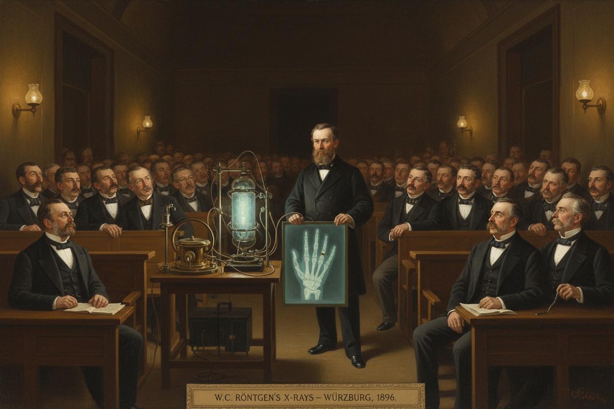Was geschah am 23. Januar? Ereignisse, Geburtstage, Todestage 3 1896: Was geschah am 23. Januar? Röntgens historischer Vortrag