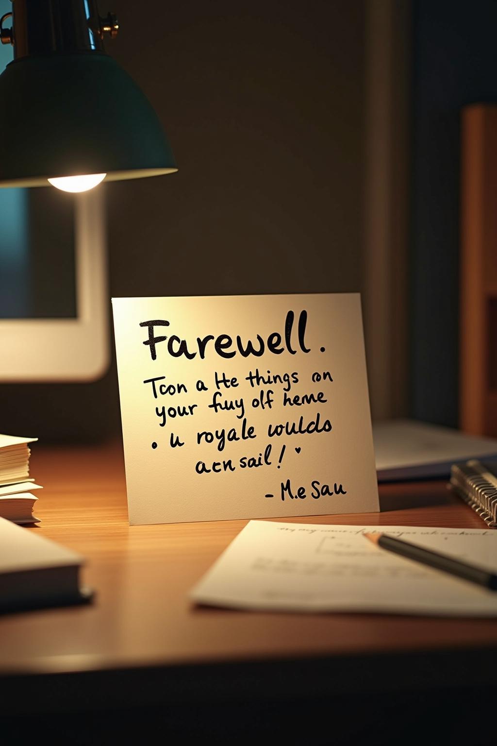 Besten Abschied Kollege