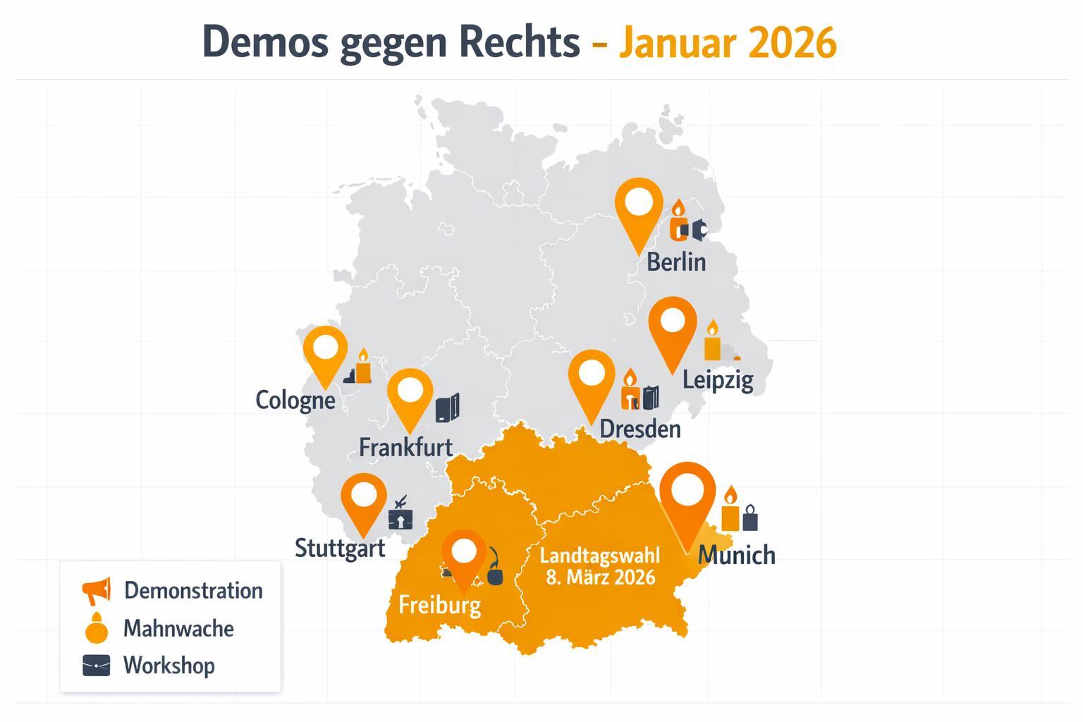 Welche Demos gegen Rechts finden im Januar 2026 statt?