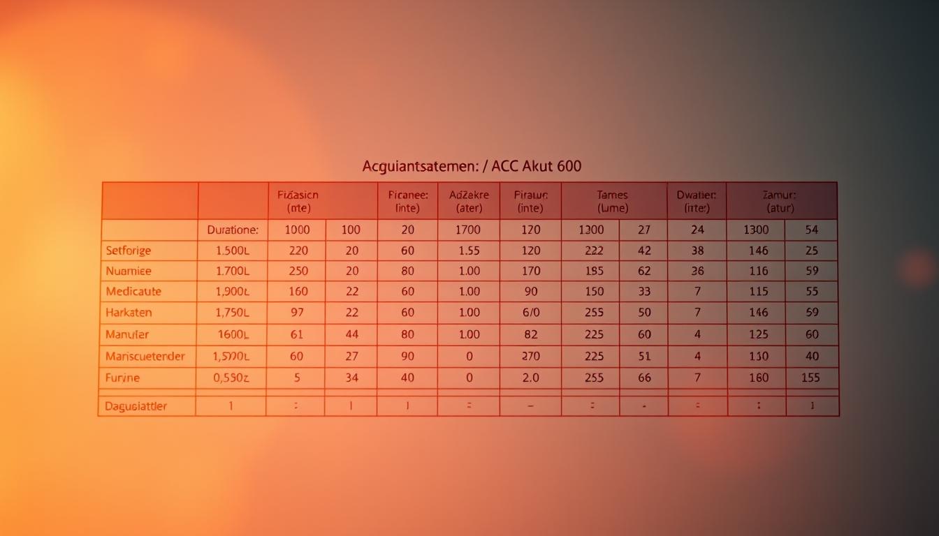 Anwendungsdauer ACC Akut 600 Dosierungstabelle