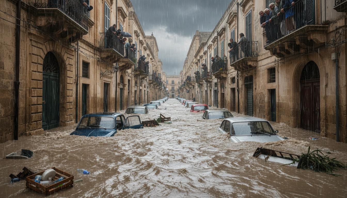 Catania unter Wasser: Zyklon Harry verwüstet Sizilien 3 Catania unter Wasser: Die dramatischen Szenen