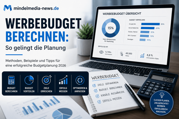 Werbebudget berechnen mit Budgetplanung, Google Ads Beratung, Kanalverteilung und Erfolgsmessung für Marketingkampagnen 2026