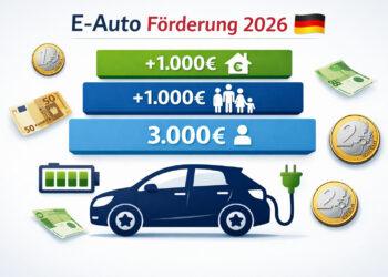 E-Auto Förderung 2026: Bis zu 5.000 Euro Prämie – Alle Infos