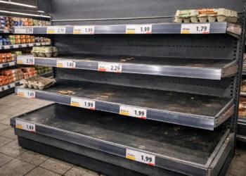 Eier knapp Darum sind im Supermarkt die Regale leer