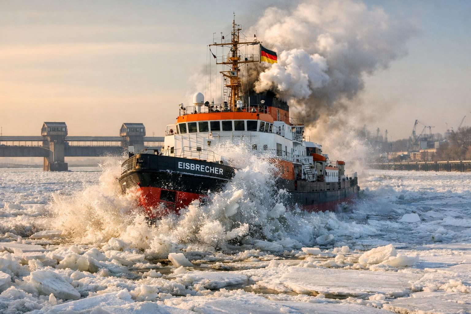 Durchbruch am Wochenende: Eisbrecher schaffen Öffnung