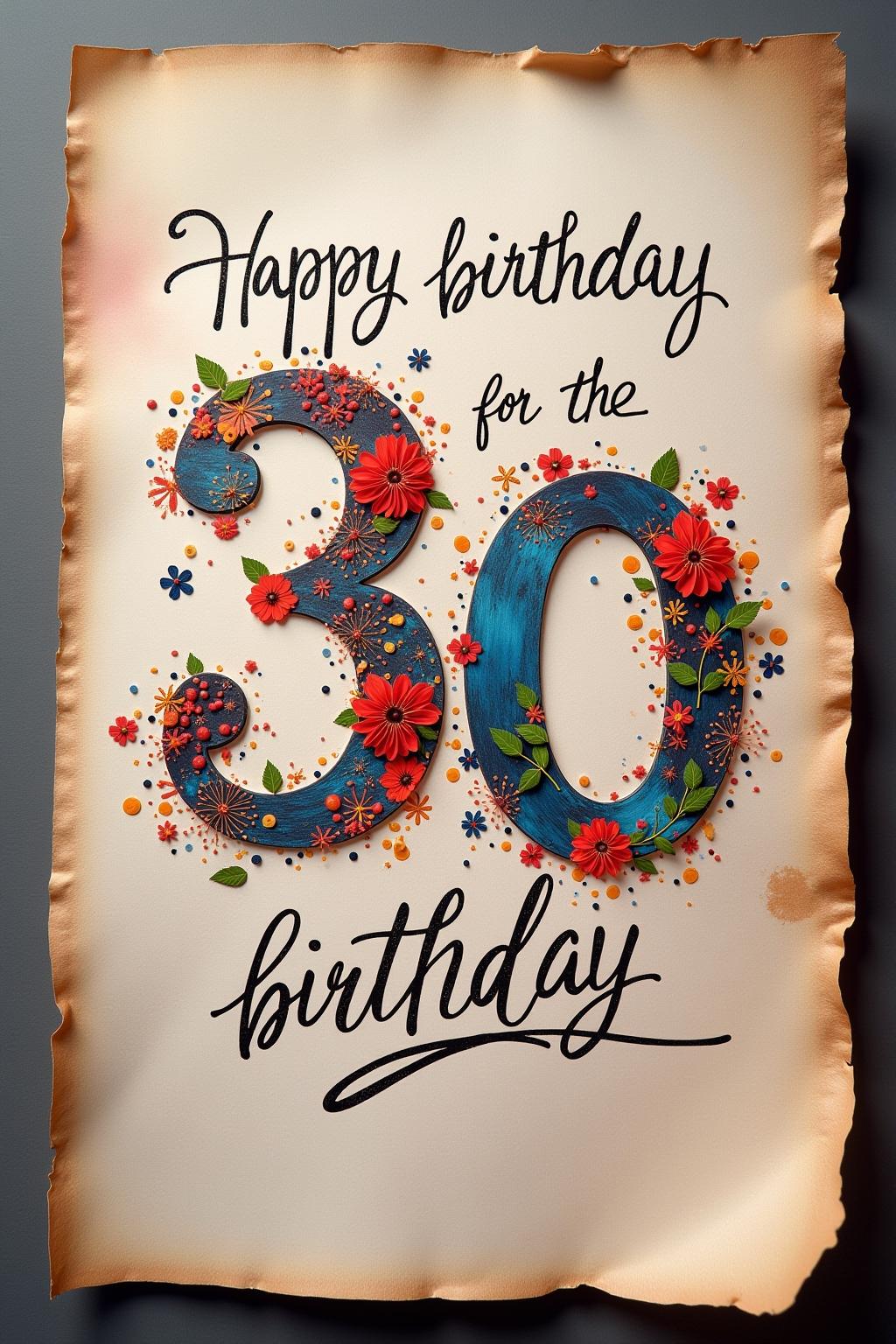 Geburtstagswuensche 30. Geburtstag outline 6