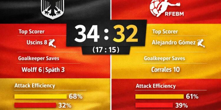 Handball Deutschland Spanien DHB-Team stürmt mit 3432-Sieg in die EM-Hauptrunde