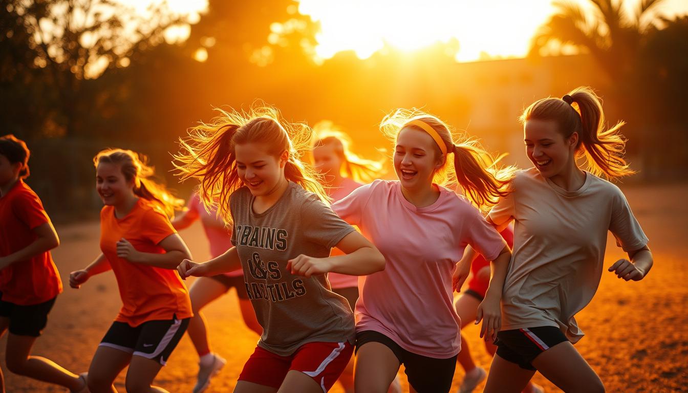 Jugendliche beim Gruppensport