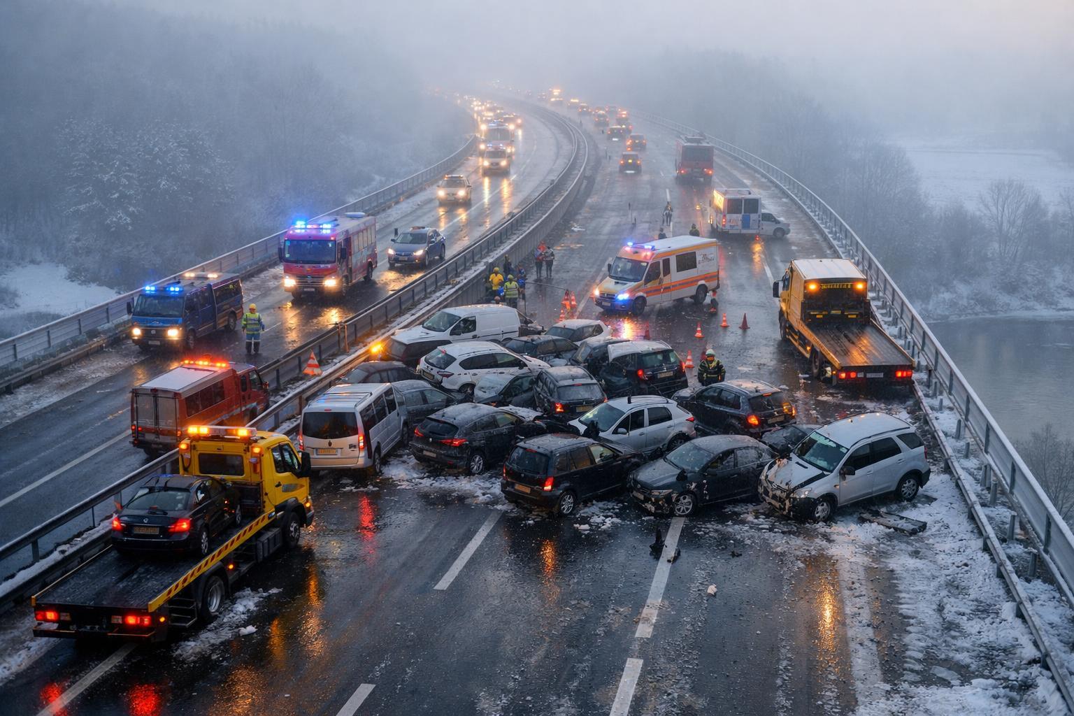 Vollsperrung der A42: Stau im Berufsverkehr