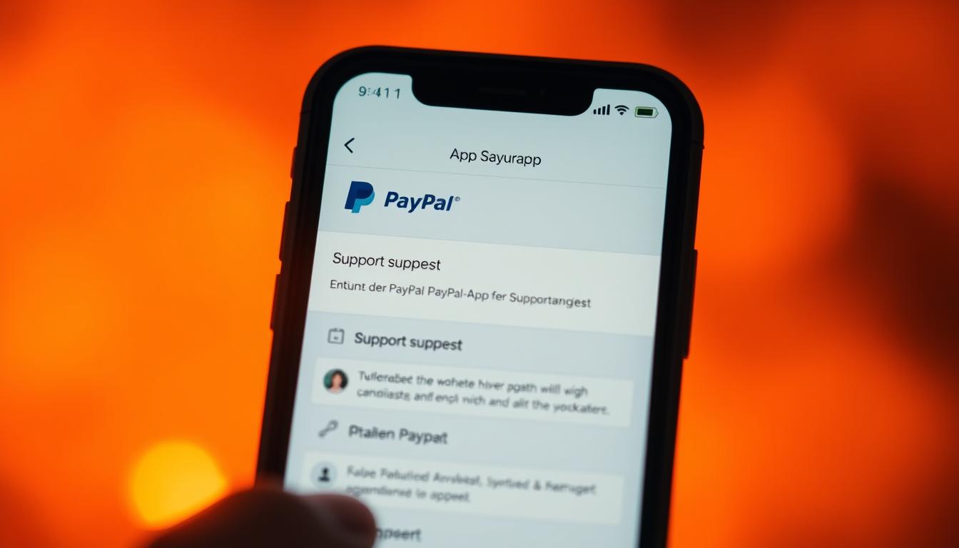 Mobile Supportanfrage über die PayPal-App