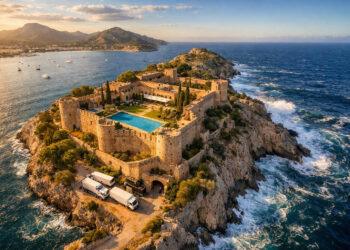 Pierce Brosnan dreht auf Mallorca MobLand-Stars erkunden Insel