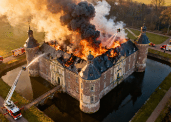 Schloss Hardenberg, Brand, Velbert, Neviges, Feuerwehr, Denkmalschutz, Sanierung, Naturerlebniszentrum, Wasserschloss, NRW