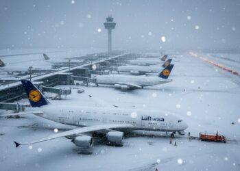 Schneefall Frankfurt Flughafen 100 Flüge gestrichen – Chaos