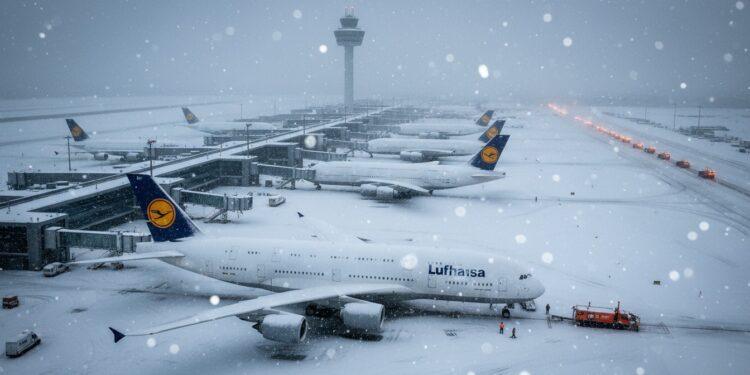 Schneefall Frankfurt Flughafen: 100 Flüge gestrichen – Chaos 1 Schneefall Frankfurt Flughafen 100 Flüge gestrichen – Chaos