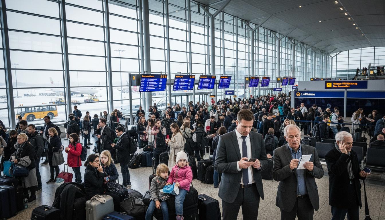 Schneefall Frankfurt Flughafen Schneefall Frankfurt Flughafen: 100 Flüge annulliert, 30 umgeleitet