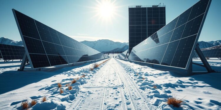 Solarthermie im Winter Anlage