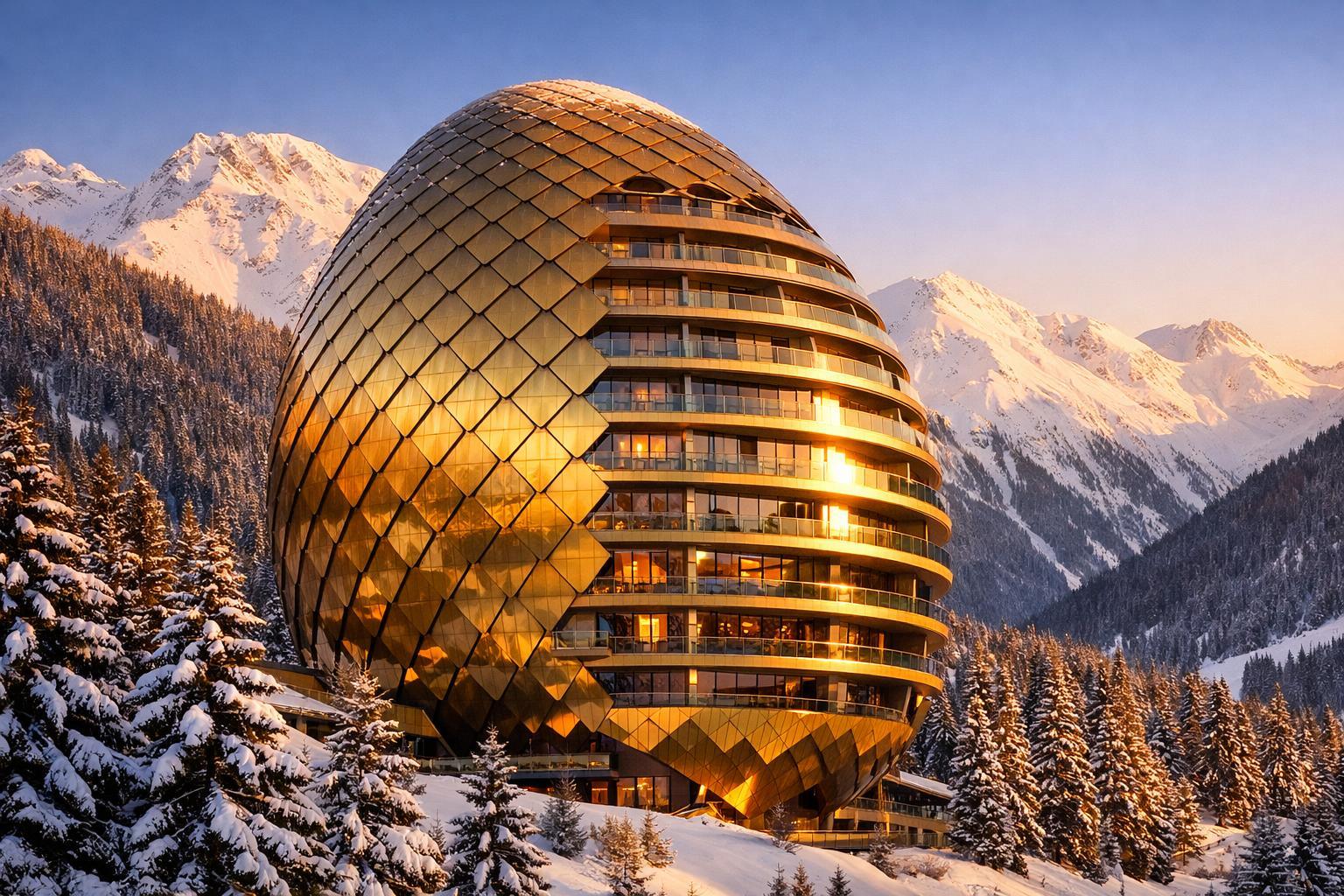 Trump Davos: US-Präsident wohnt im „goldenen Ei" – Das Luxushotel beim WEF 2026 1 Trump Davos: Das „goldene Ei" – Trumps Luxusherberge