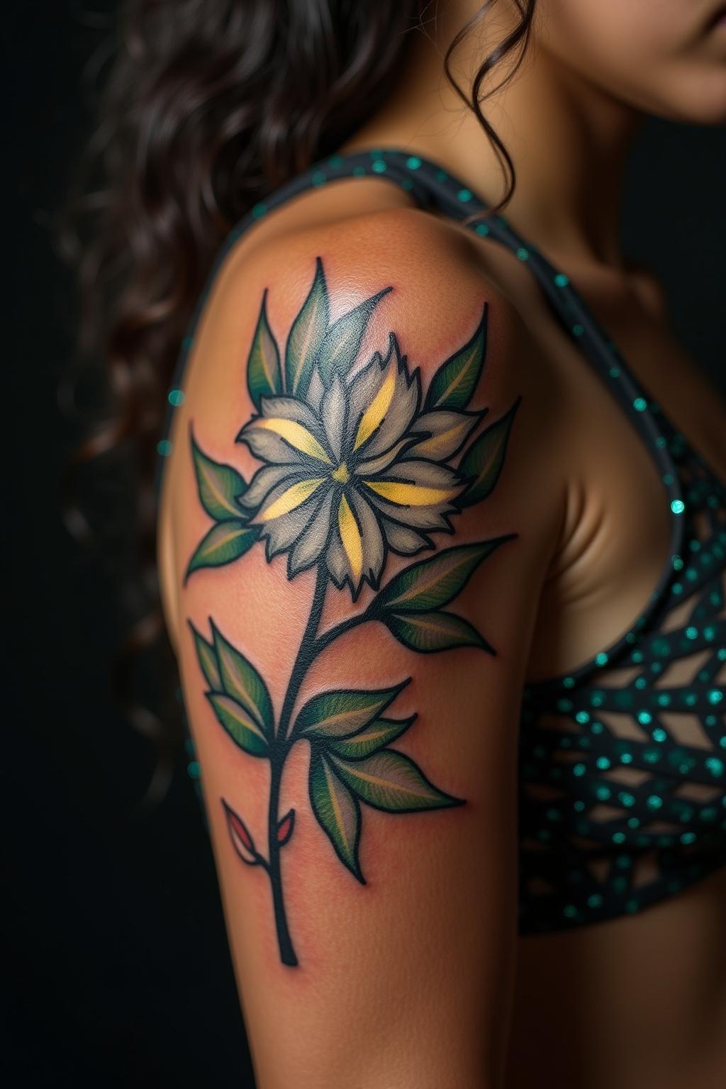 blumen tattoo outline 1