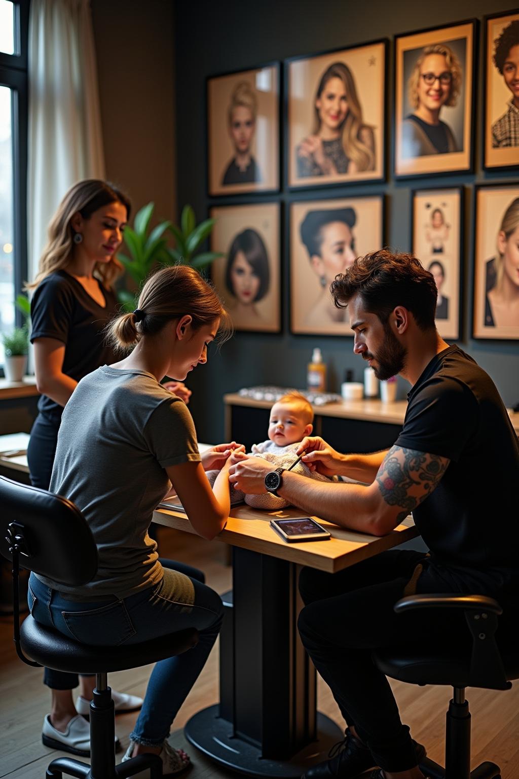familien tattoo mit namen outline 3