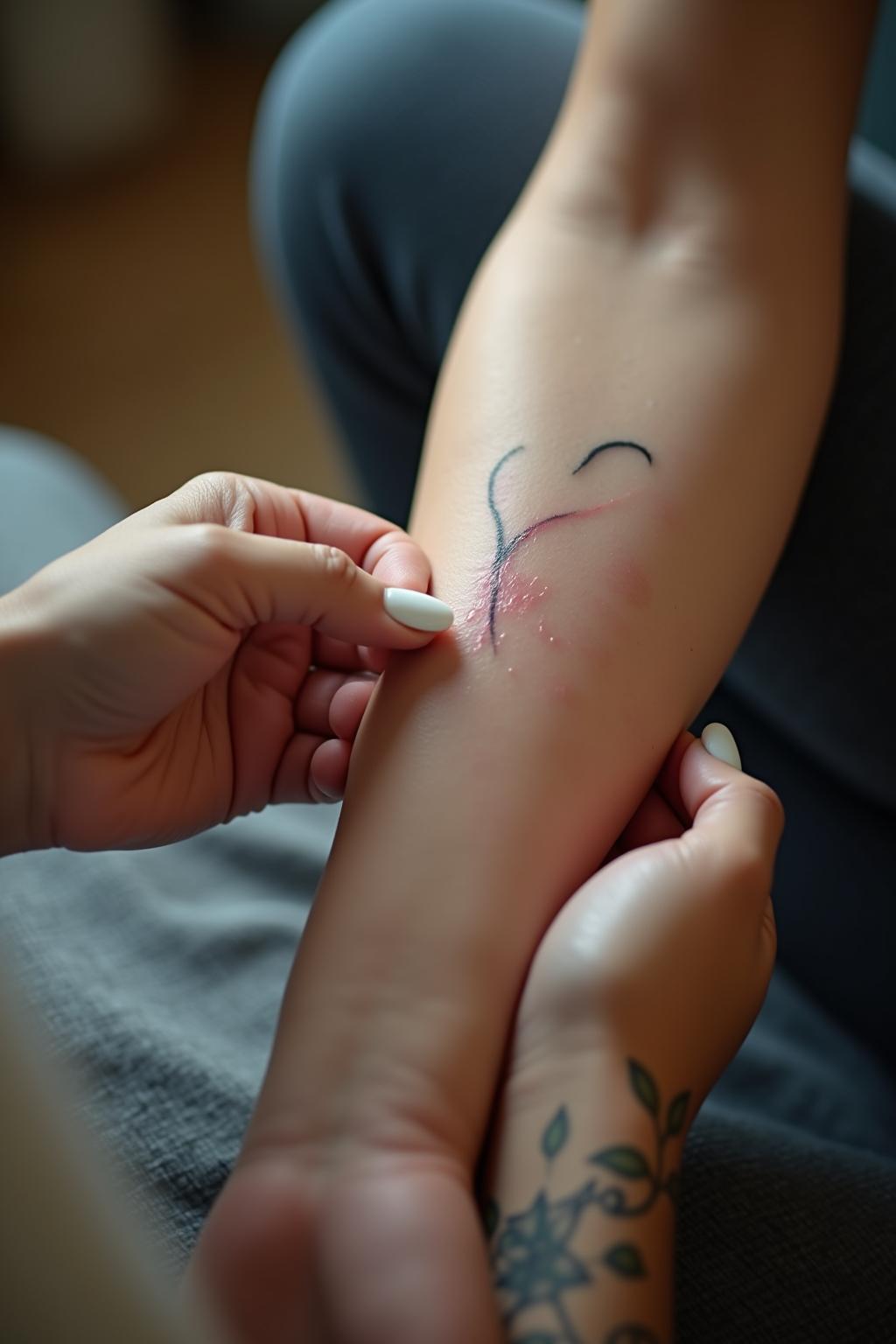 Fineline Tattoo Unterarm im Überblick