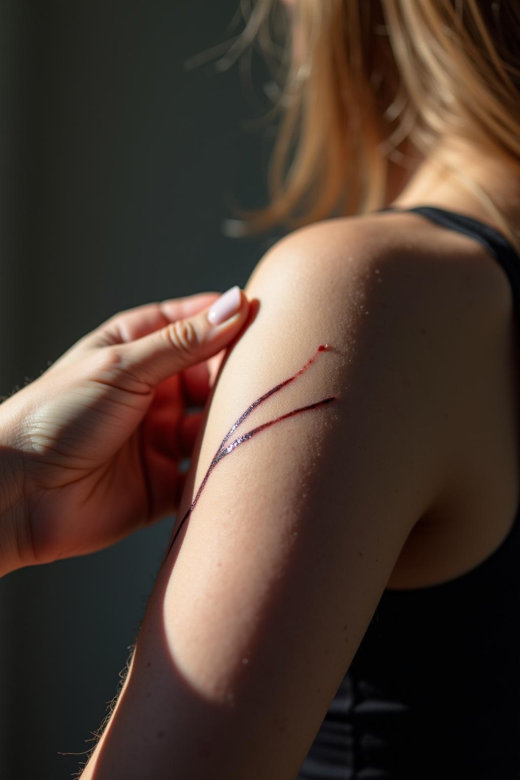 Fineline Tattoo Unterarm – Symbolbild