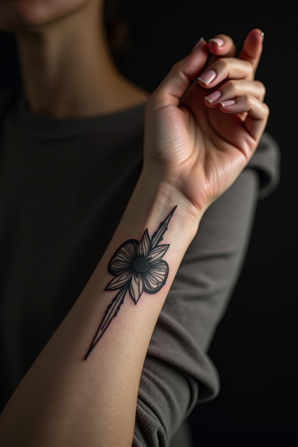 Fineline Tattoo Unterarm