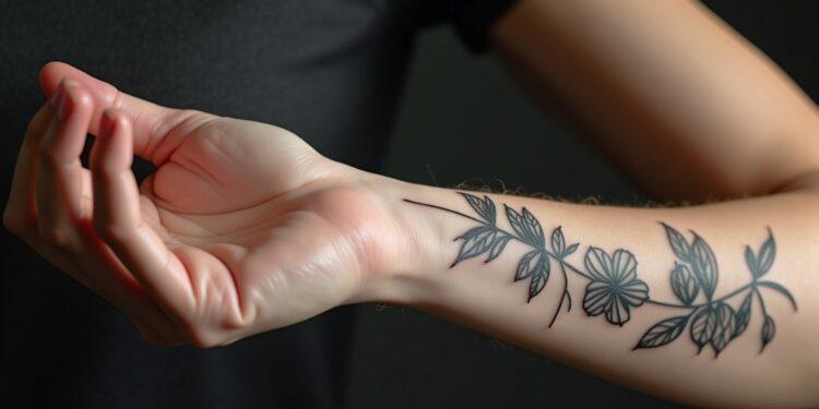fineline tattoo unterarm-Titel