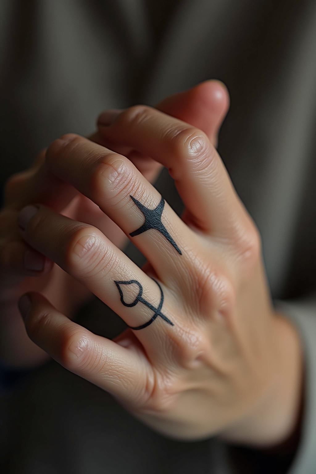 finger tattoo outline 2