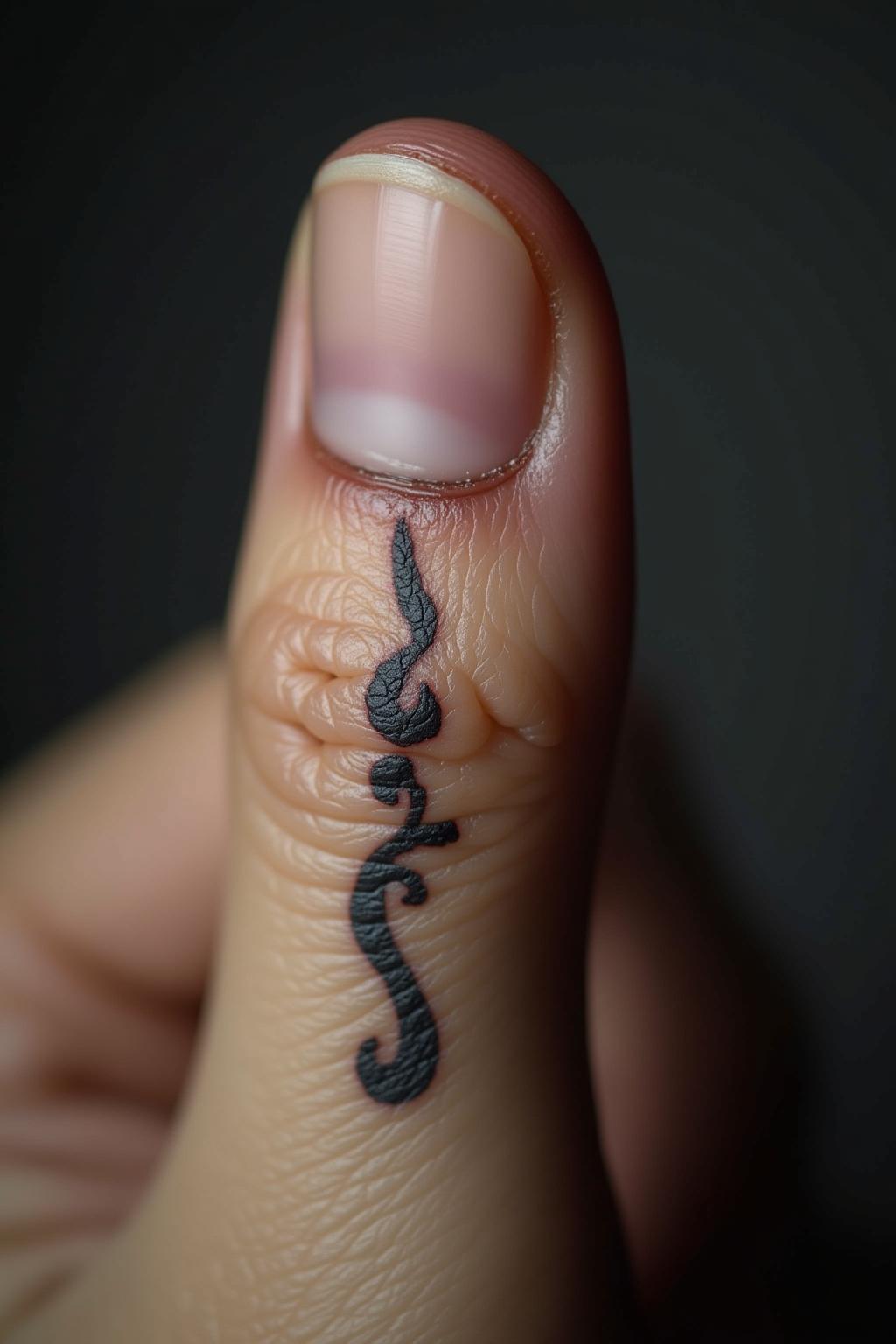 finger tattoo outline 5