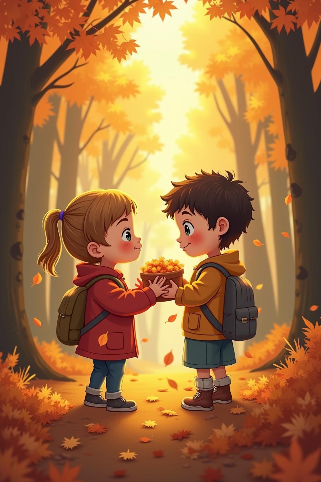 herbst im kindergarten outline 2