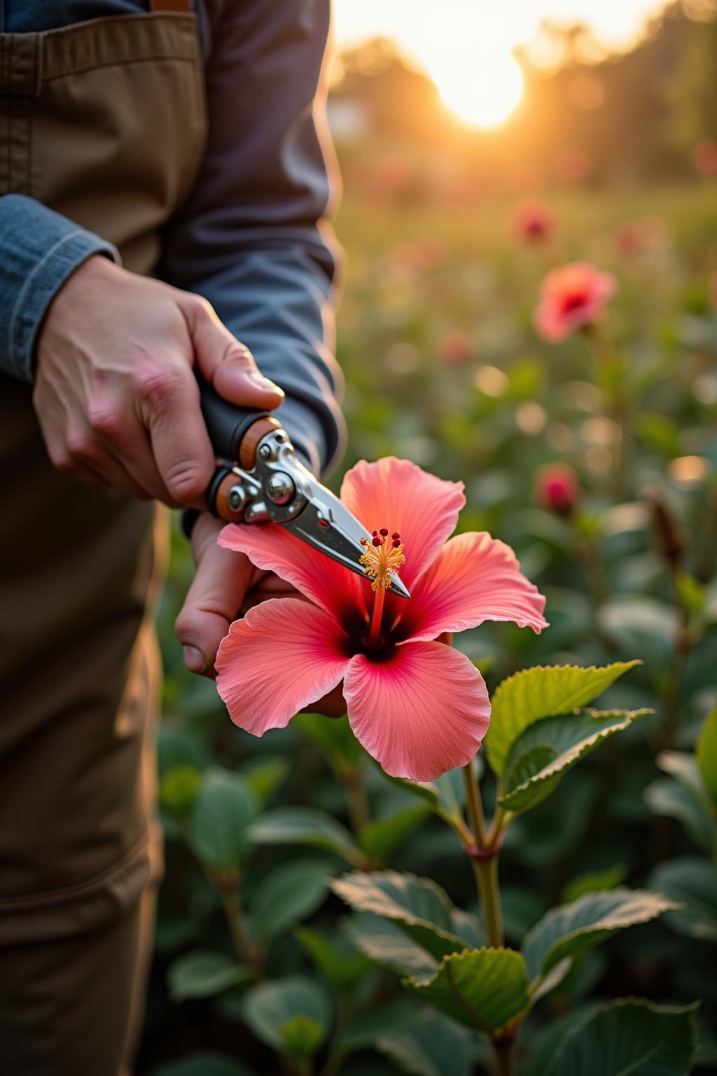hibiskus schneiden herbst outline 1