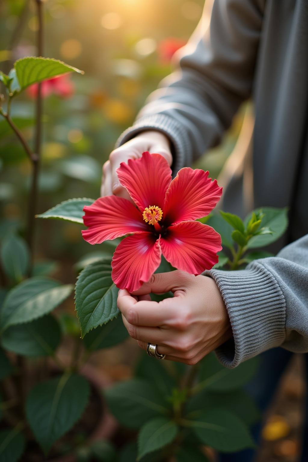 hibiskus schneiden herbst outline 4