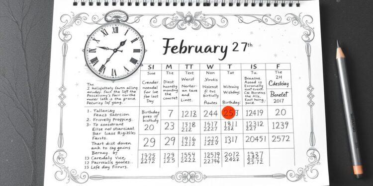 Kalenderblatt 27. Februar – Fakten & Geburtstage 1 historische Ereignisse 27. Februar