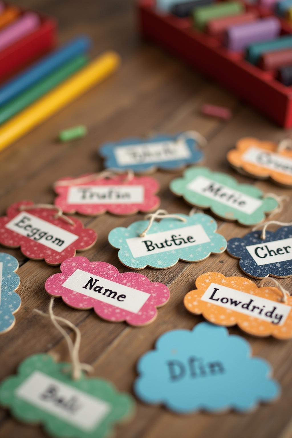 namensschilder selber basteln vorlagen outline 1