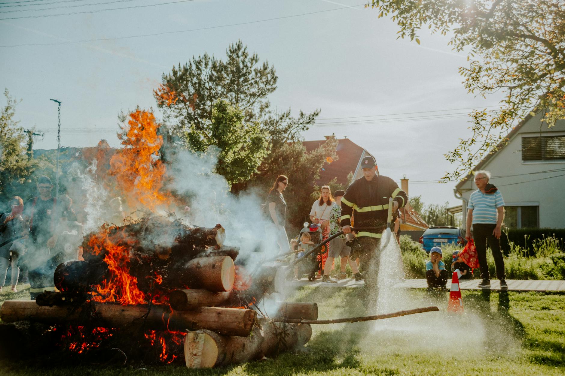 Detailansicht: Brand Wohnhaus Weingarten