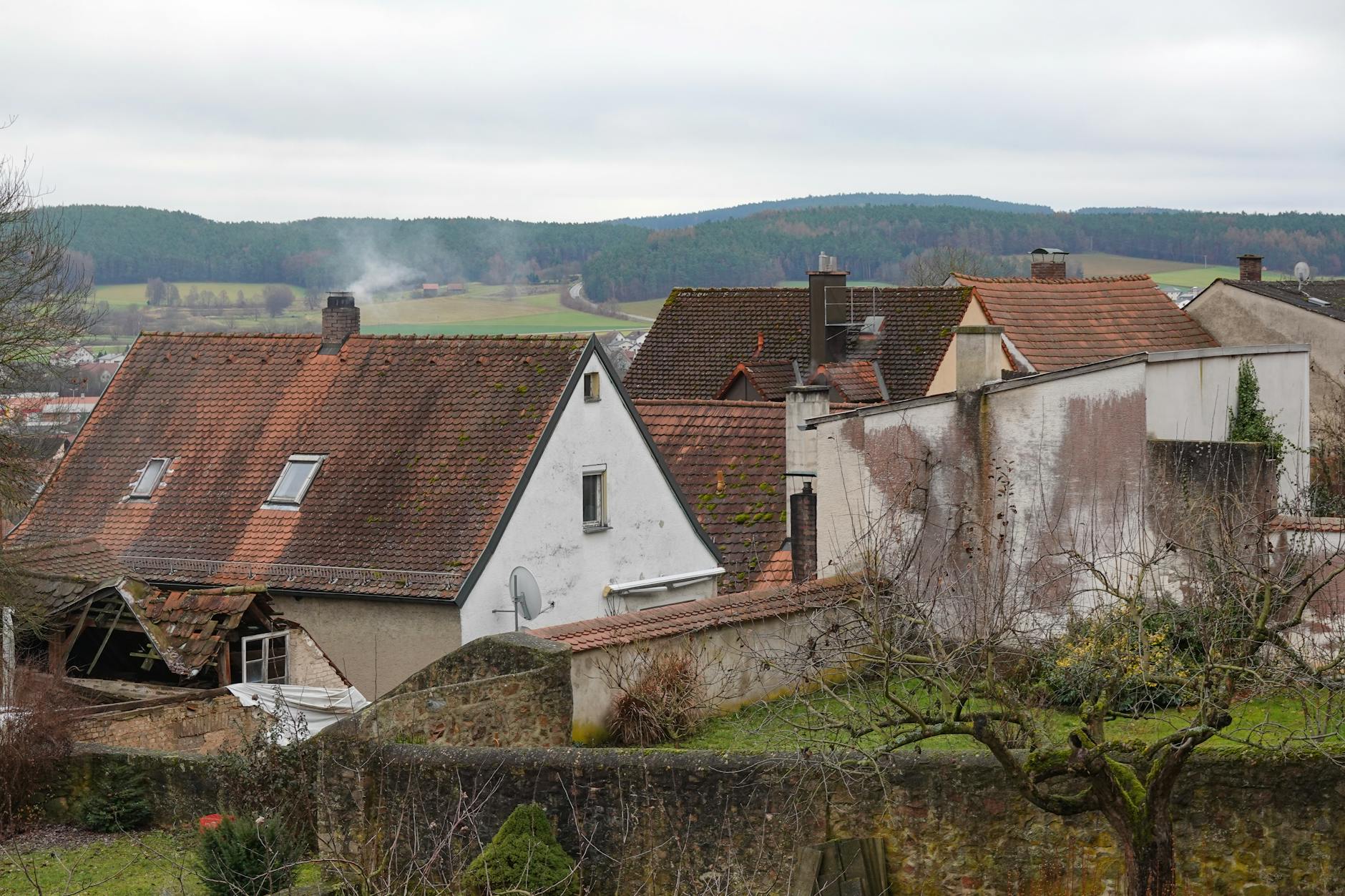 Detailansicht: Dachstuhlbrand Schwetzingen