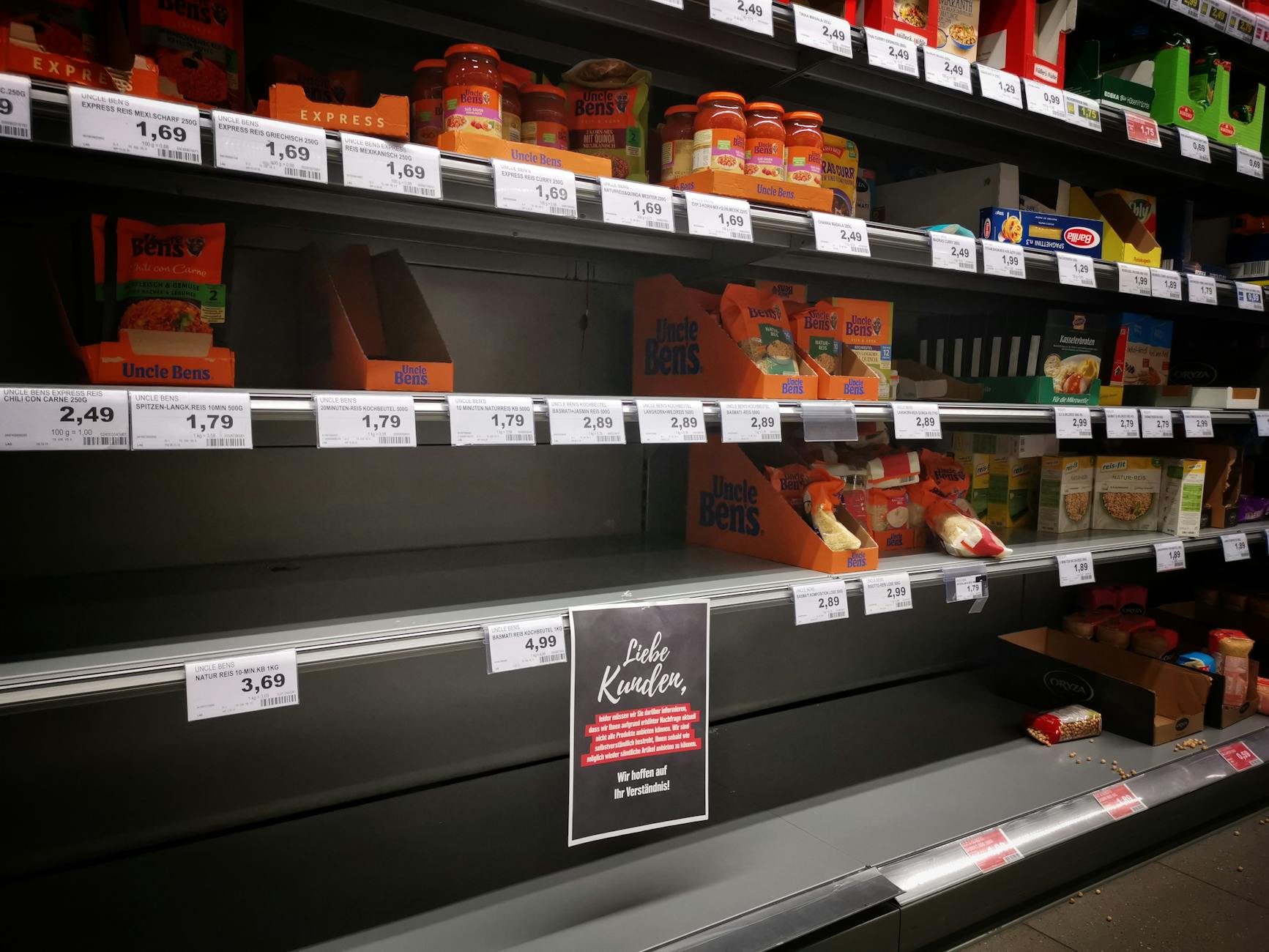 Detailansicht: Migros Preisschilder