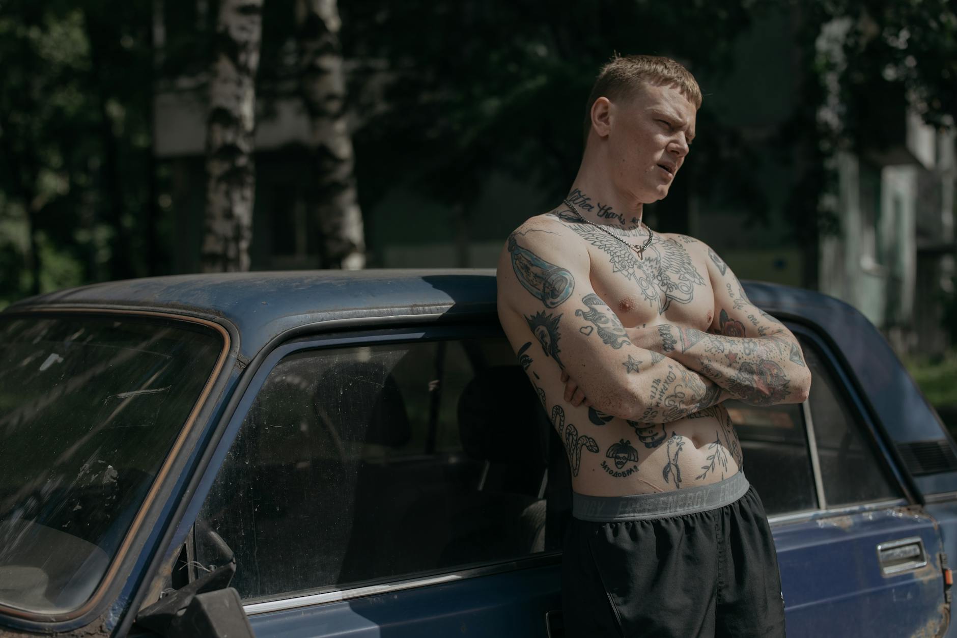 Illustration zu Nackter Mann Fahrstunde