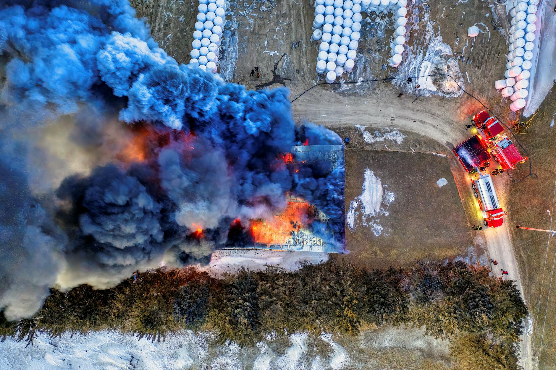 Detailansicht: Scheunenbrand Schnelldorf