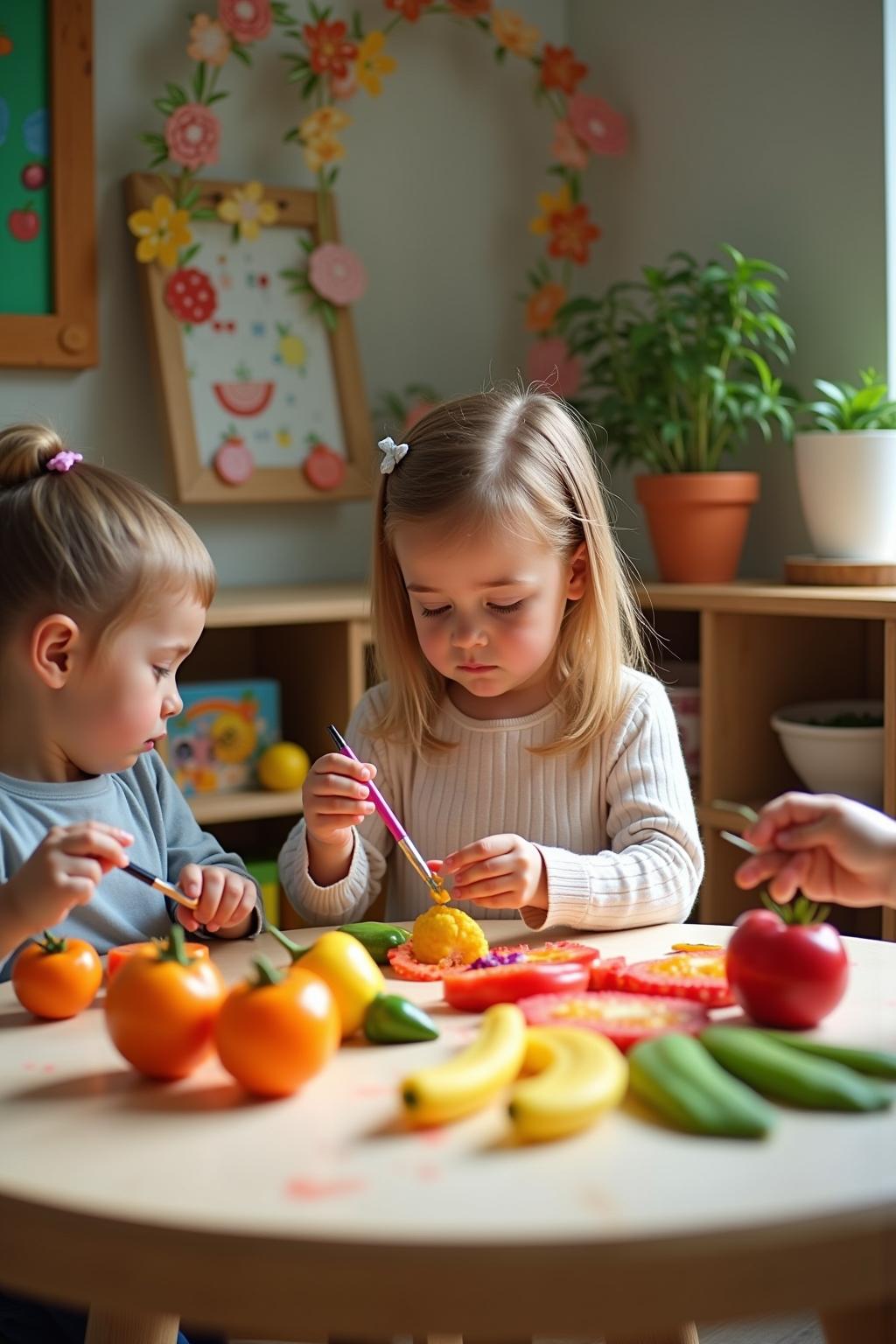 obst und gemuese kindergarten outline 3