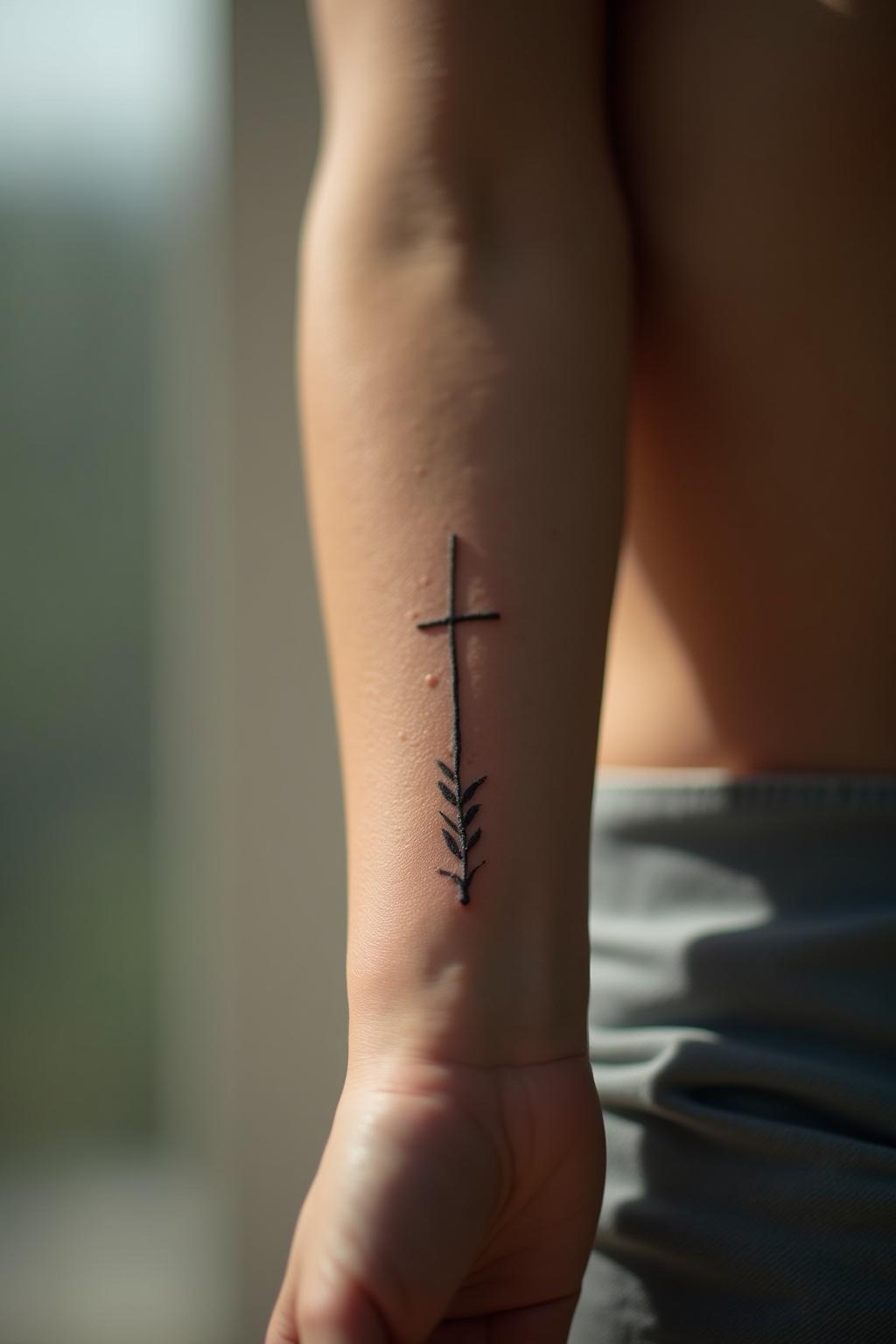 tattoo arm frau dezent outline 2