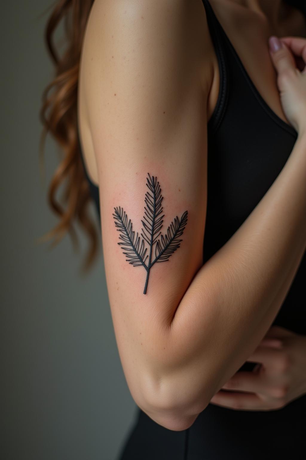 tattoo arm frau dezent outline 3