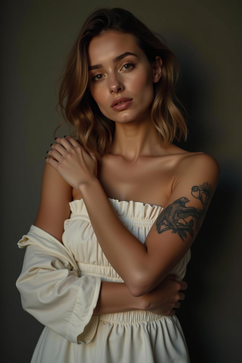 tattoo arm frau dezent outline 8