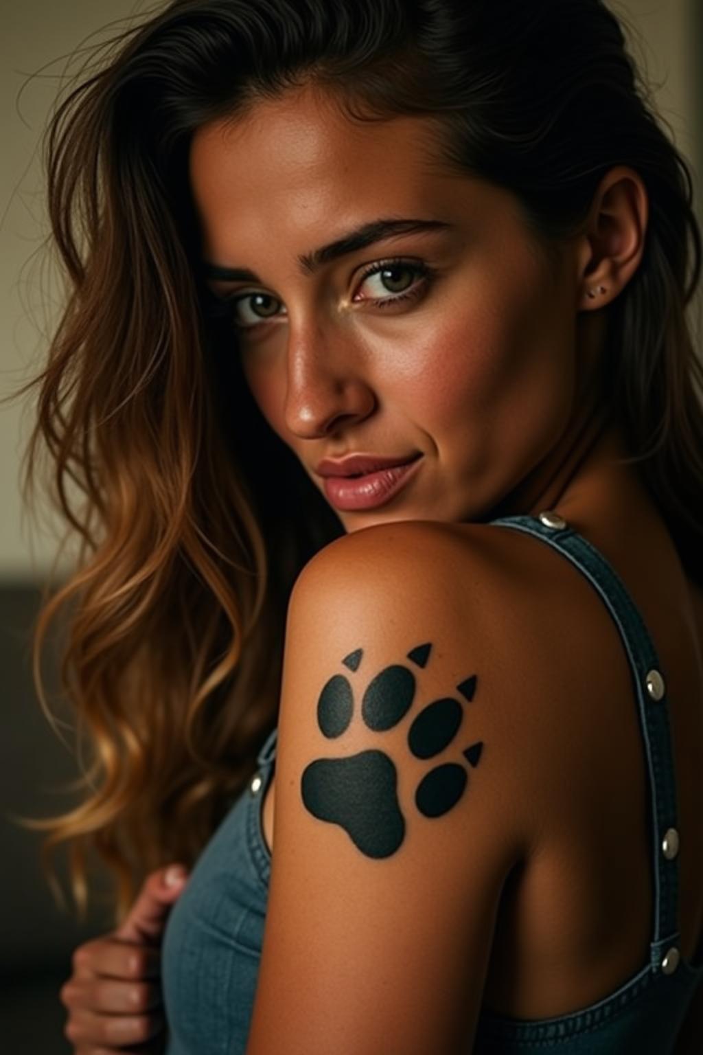 tattoo hundepfote mit namen outline 8