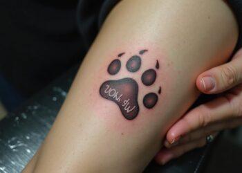 tattoo hundepfote mit namen-Titel