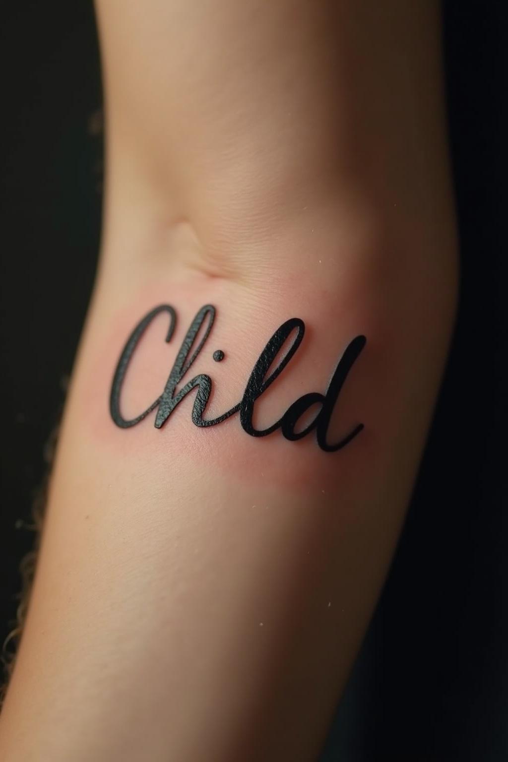 tattoo namen kinder unterarm outline 1