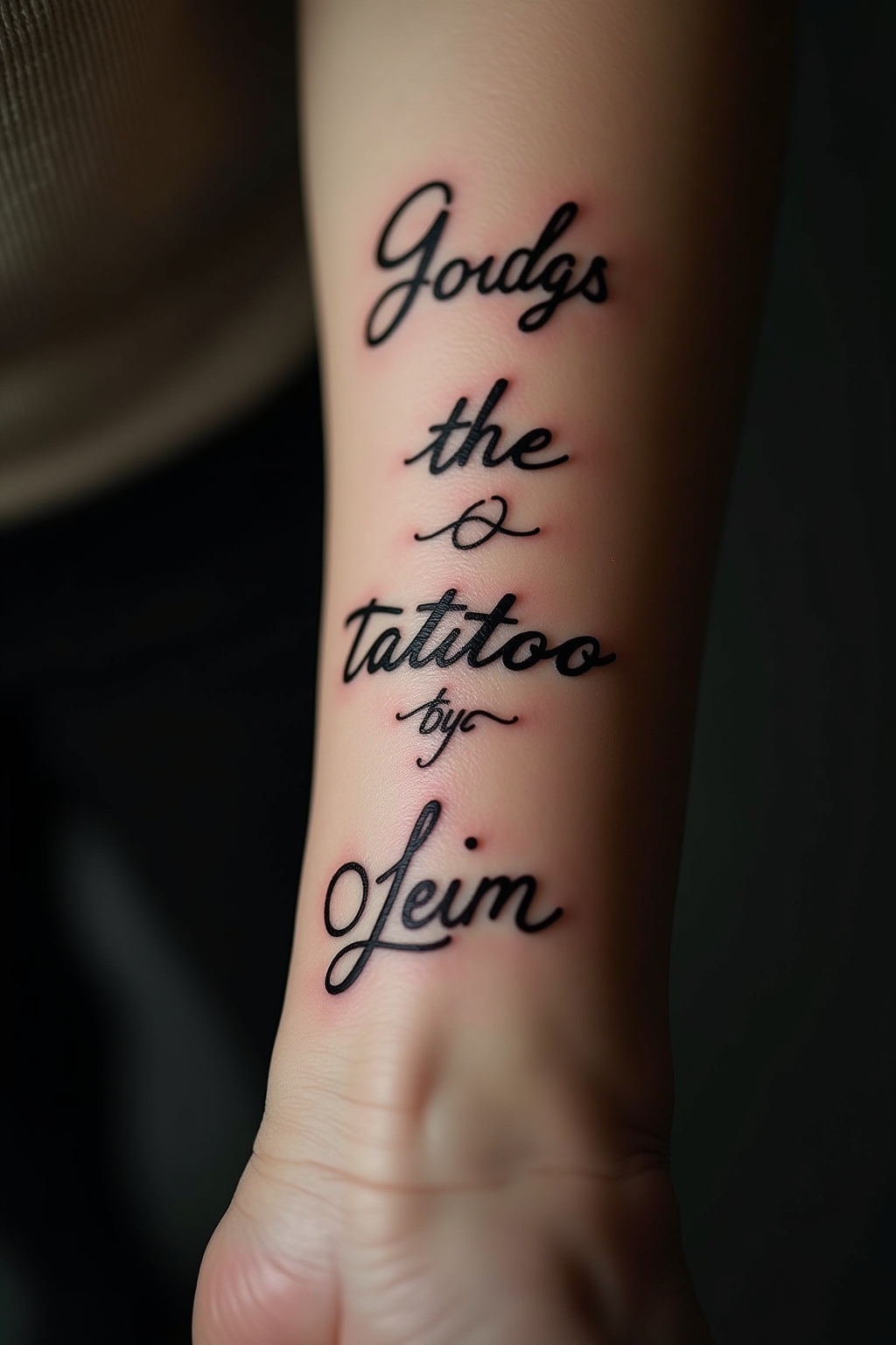 tattoo namen kinder unterarm outline 2