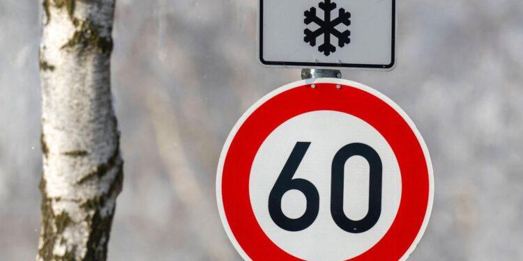 Tempolimit Schneeflocke