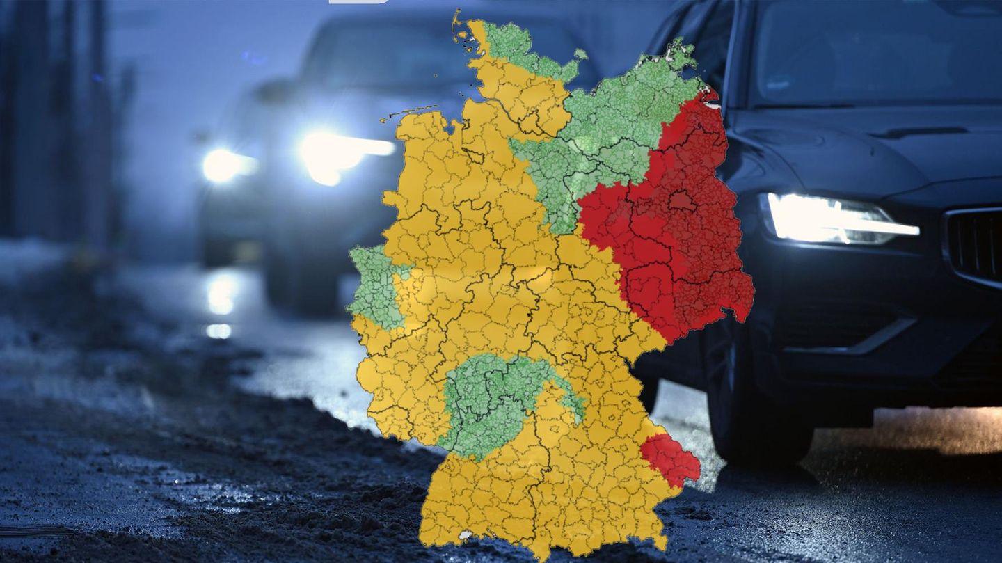 Wetterkarte: DWD warnt erneut vor Glätte – keine Flugzeugstarts am BER möglich